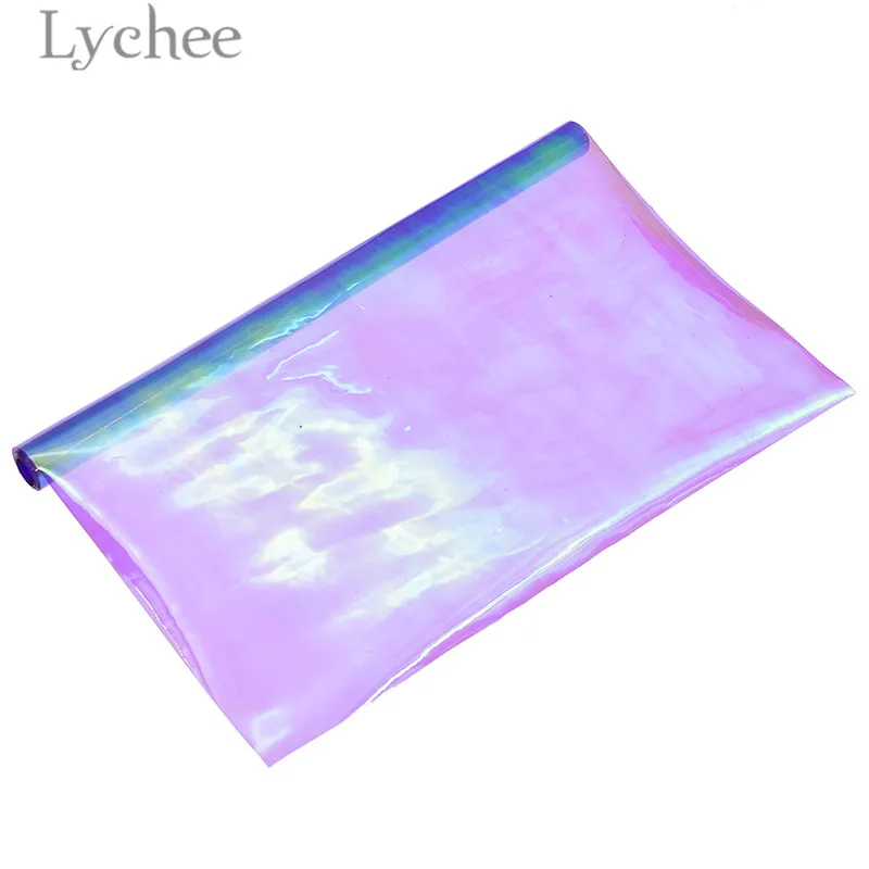 Lychee Life 21x29 см A4 прозрачная виниловая ткань многоцветный прозрачный ПВХ DIY материал для сумки обувь ремни - Цвет: 3