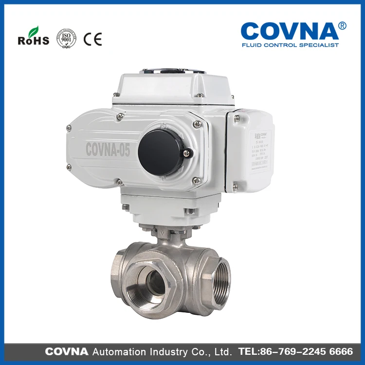 Три пути Нержавеющая сталь мяч Клапан