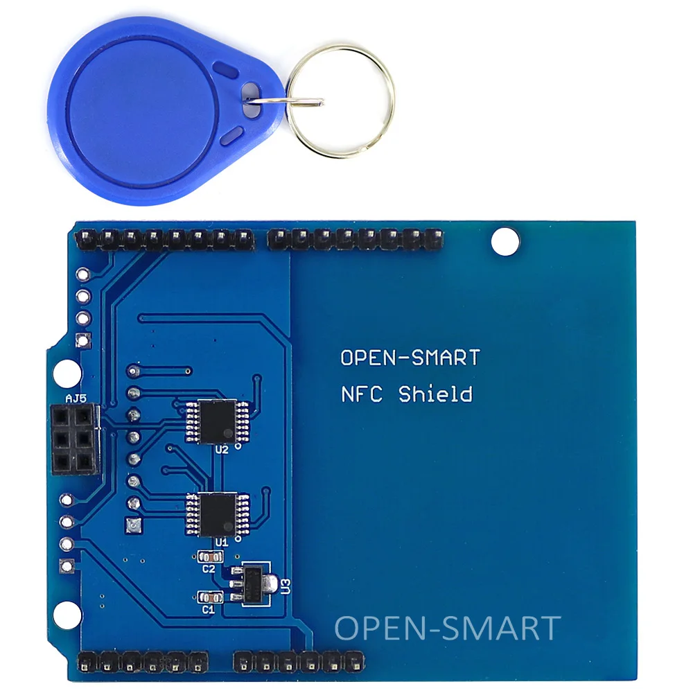 OPEN-SMART NFC Shield RFID RC522 Read And Write Module RF IC Card Sensor + S50 RFID Smart Card Compatible for Arduino electronic components sensor module touch sensor module