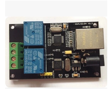

Free Shipping!!! 2 Relay / Ethernet relay / smart home / remote control / network relay Remote Switch module sensor
