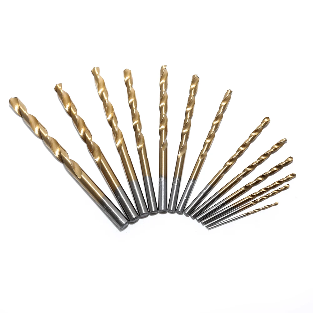 13cs Drill Bits Hss Titanium Twist Drill Bit Metric 1.5 6.5mm Micro