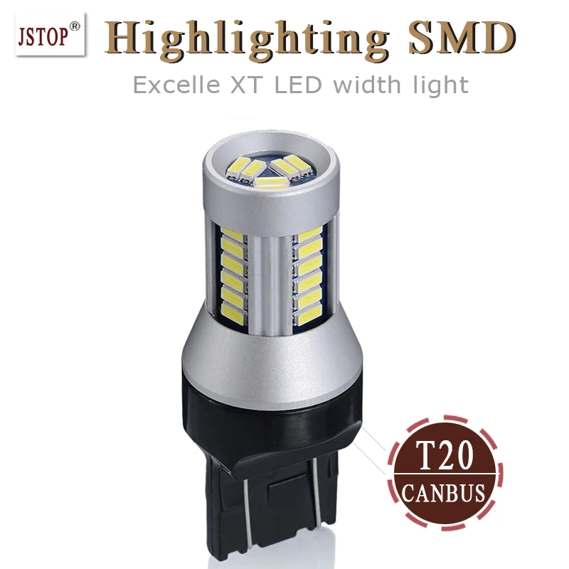 XT width light 7443 lamp Super bright 24V Lights led 12V T20 W21/5W led Lamp 4014SMD Clearance Light T20 canbus led signal bulbs