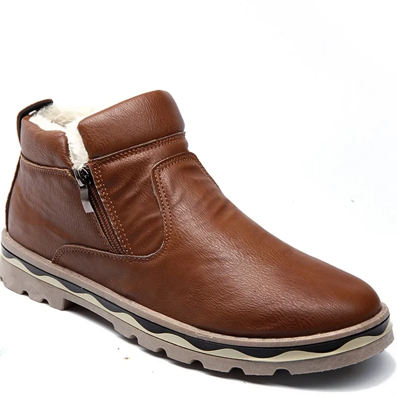 Aliexpress.com : Buy Sheepskin Wool Men Boots Winter Waterproof Boots ...