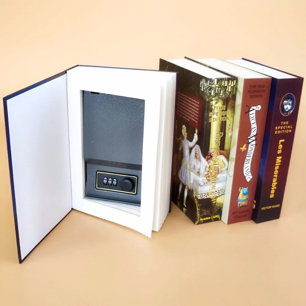 Safe Box Book Money Hidden Secret Security Safe Lock Cash Money Coin Storage Jewellery key Locker For Kid Gift