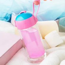 Цветные Милые двойные стенки стеклянные креативные безопасные чайные прозрачные питьевые стеклянные es Крышка для чашек Calice стеклянные бутылки стеклянные изделия 50m1063