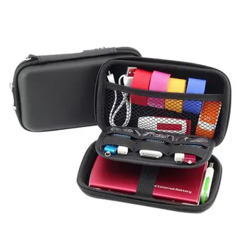 

USB Data Cable Earphone Wire Pen power bank Waterproof Organizer travel Storage Bag kit Case digital gadget devices