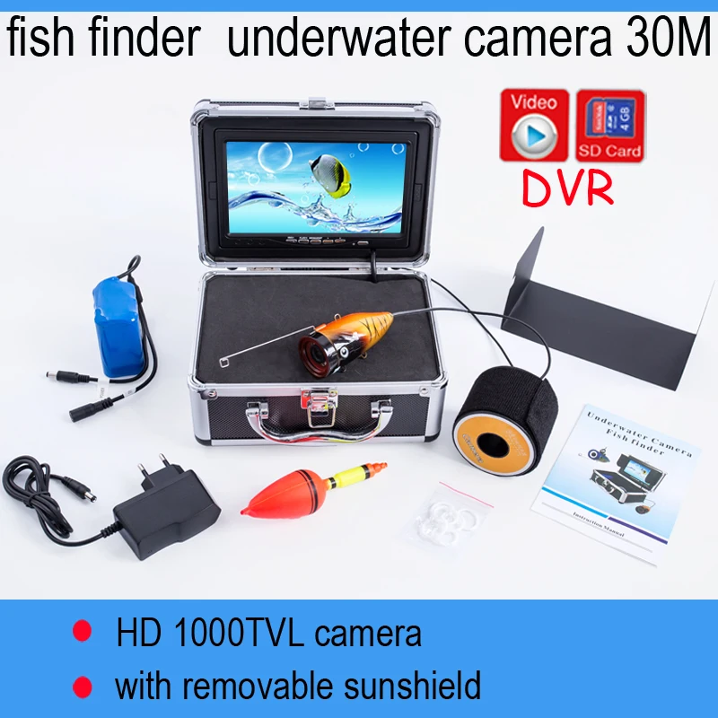 7" TFT LCD DVR Recorder Underwater Video Camera System Fish Finder