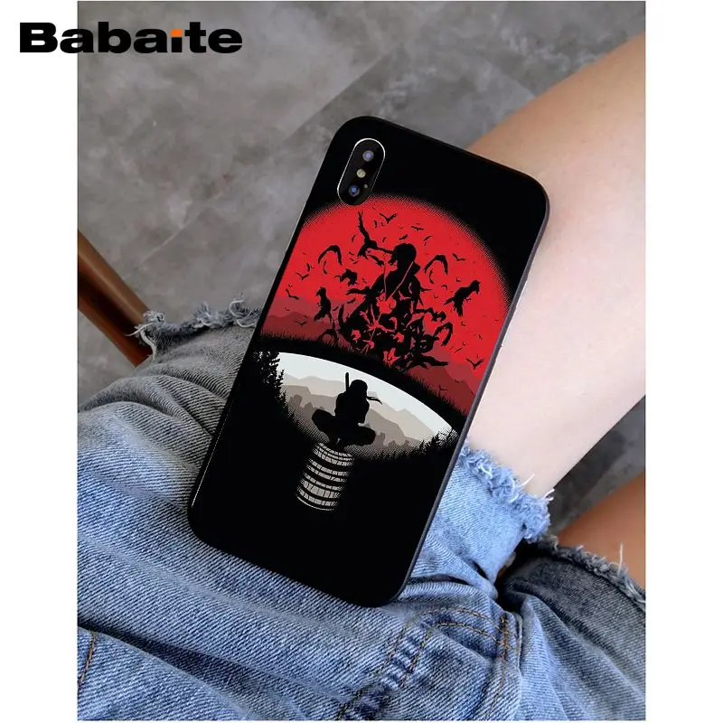 Babaite ناروتو شيبودن اوتشيها ايتاشي عشيرة عادة جراب هاتف ل iphone 8 8 زائد و 7 7 زائد 6 s 6 s زائد 6 6 زائد 5 s الهواتف المحمولة