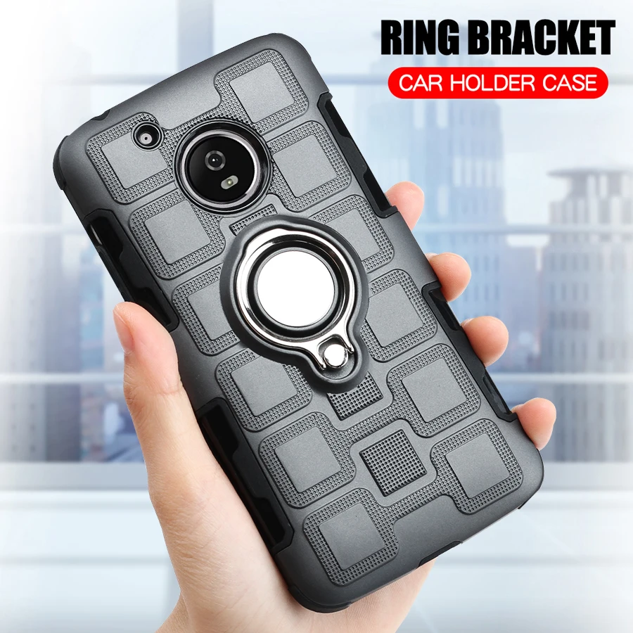 

For Motorola Moto G5 Luxury Case Silicone Ring Holder Back Cover For Moto G5 G5 Plus TPU Armor Shockproof Case For Moto G5 Plus