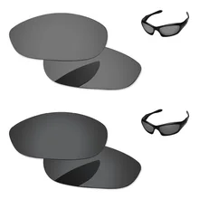 Черный и черный хром 2 пары Поляризованные Сменные линзы для монстров очки для собак рамка UVA и UVB Защита