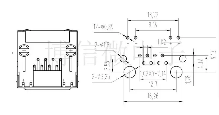 10 шт. RJ45 Модульная сеть PCB Jack 56 8P LAN разъем экранированный светодиодный светильник