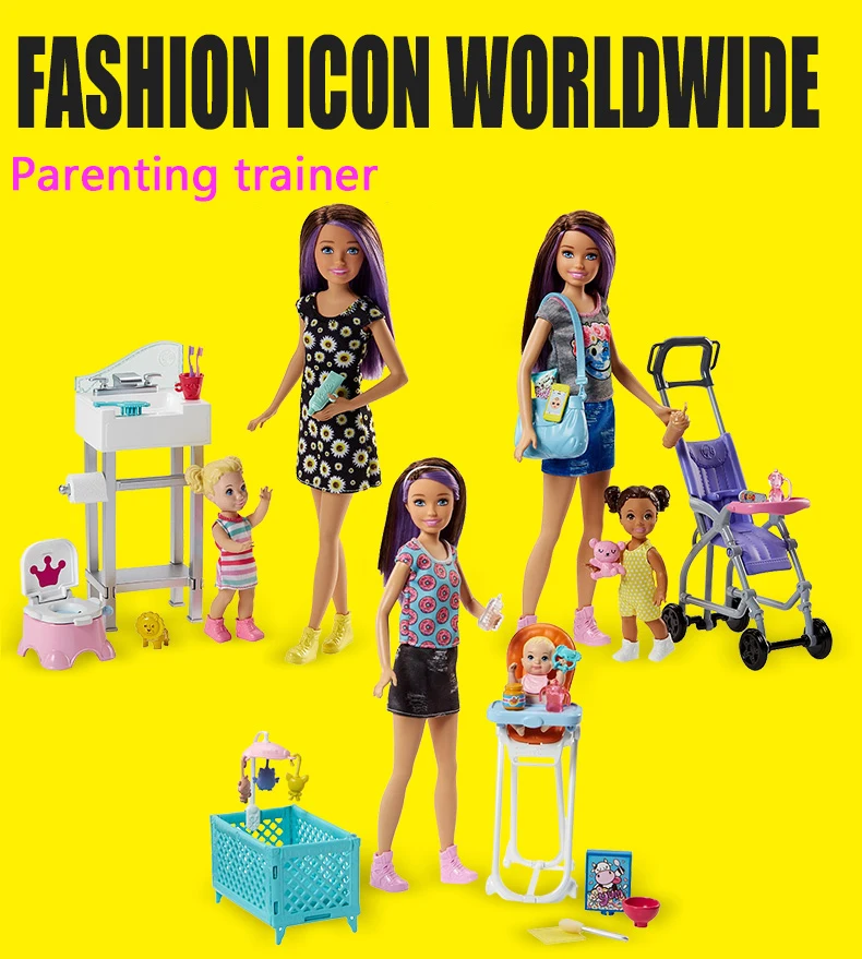 Оригинальная кукла Барби, детская, 3 стиля, подарочный набор, забота о девочке, игрушки, подарок на день рождения, FHY97