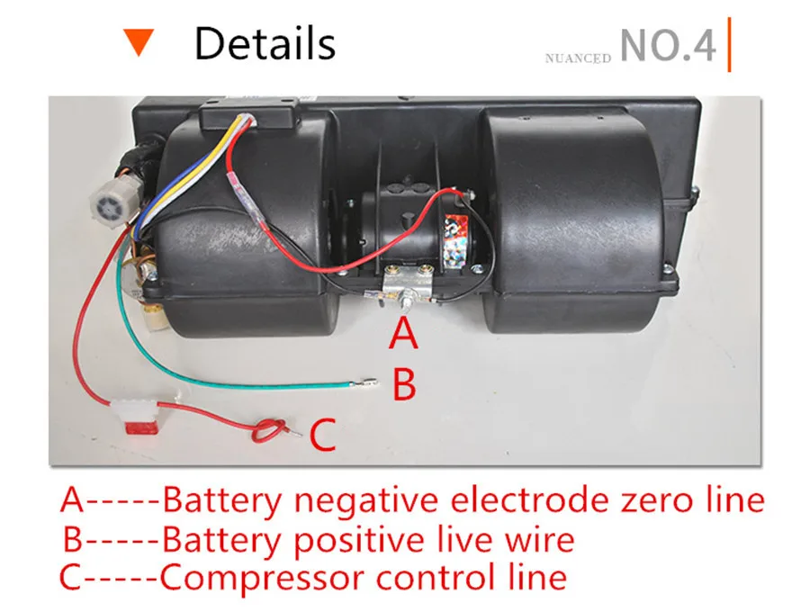 Универсальный A/C 24 V Underdash испаритель для авто бесщеточный двигатель для компрессора кондиционера