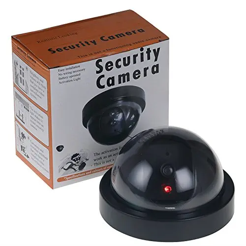 Поддельная камера беспроводная имитация видео наблюдения внутри/снаружи манекен купольная камера с мигающим красным светодиодным светильник Домашняя безопасность
