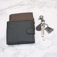 Мужской кошелек набор брелоков для ключей многокарточный ручной кошелек держатель для кредитных карт сплав Брелки Новинка