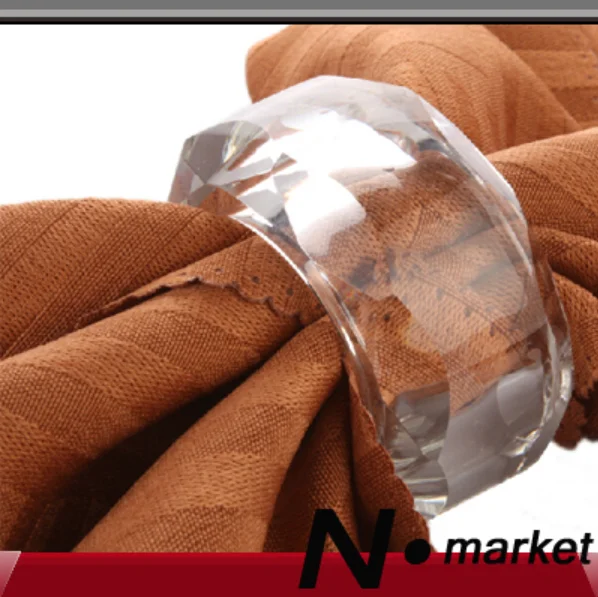 Прямая с фабрики прозрачная цветная салфетка держатель распродажа специальное круглое хрустальное кольцо для салфетки Свадебные украшения