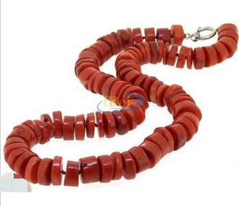 

Hot sell Noble- FREE SHIPPING>>@> A783 9-10mm HeiShi Red Coral l Necklace
