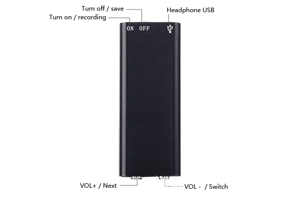 Yulass 8GB Smallest Audio Recorder Black Portable Mini USB Digital Voice Recorder Professional With Wav/MP3 Player Yulass 8GB Smallest Audio Recorder Black Portable Mini USB Digital Voice Recorder Professional With Wav/MP3 Player