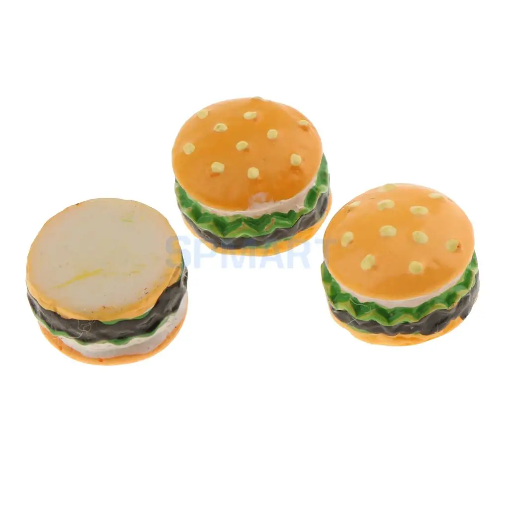 10 Pieces 1/12 Scale Dollhouse Miniature Bakery Shop Food Hamburger for 12th Dolls House Decoration Accessories