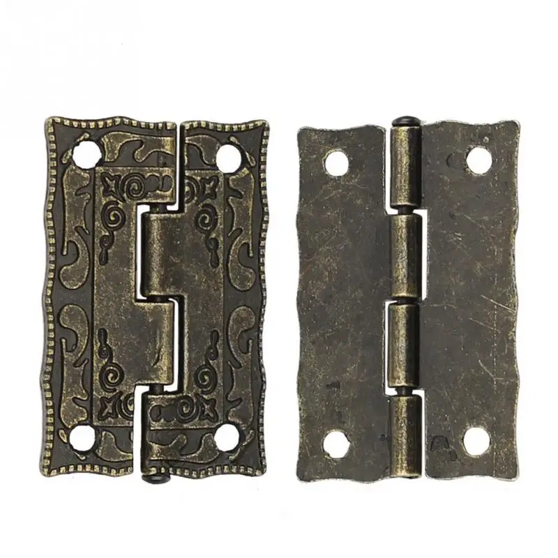 Goedkoop 10 stks Meubels Scharnier Kast Lade Deur Butt Scharnier Antiek Brons Decor Scharnieren voor Sieraden Doos Meubels Hardware 36 * 23mm #03