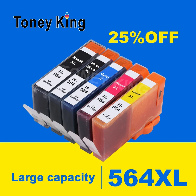 5 Color for HP 564 Ink Cartridge 564XL Cartridges Photosmart D7560 B8550 C6324 D5400 C309a C310a C310b C310c Printers | Компьютеры и