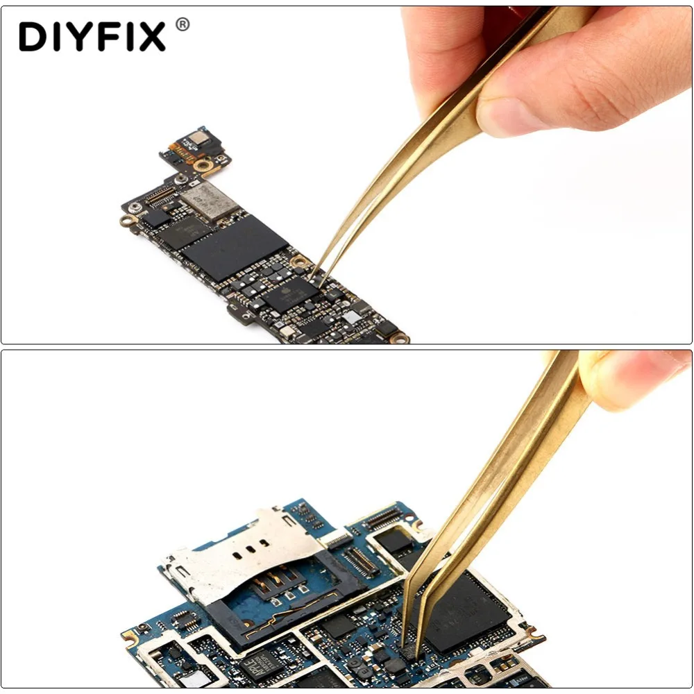 DIYFIX 2 шт. гальванические пинцеты щипцы для наращивания ресниц Изогнутые