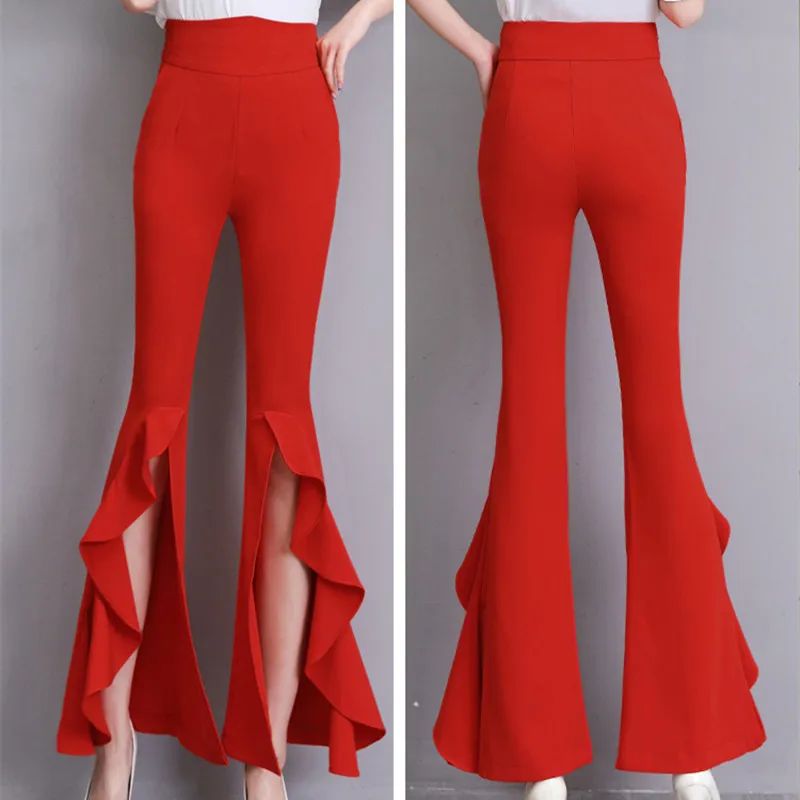 flared pants rood