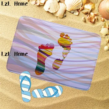 

LzL Home Abstract Art Pattern Bathroom Bath Mat Machine Wash 1pc Anti-slip Bathroom Mat Outdoor Rugs Front Door Mat High Quality