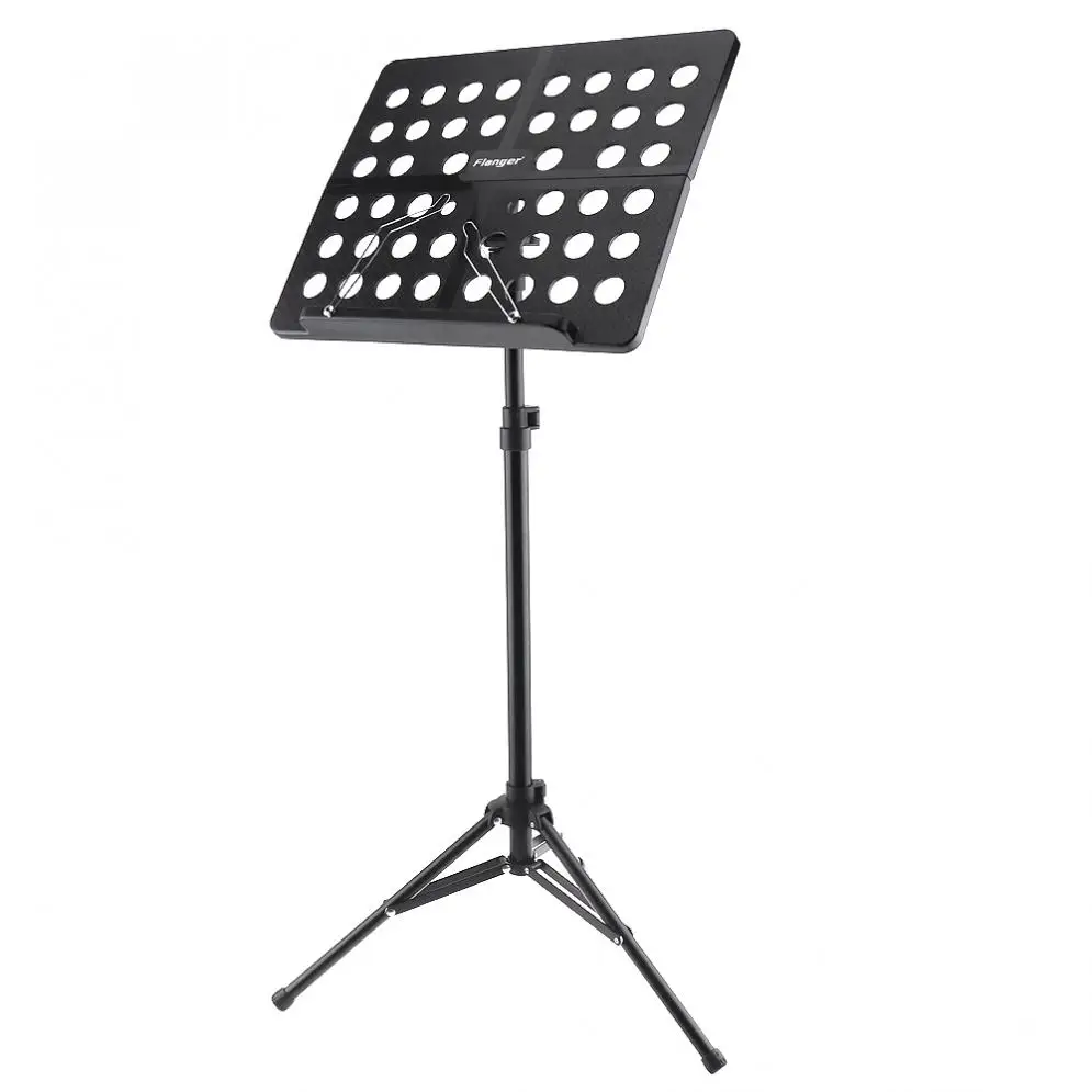 Flanger Folding Lightweight Music Stand Sheet Aluminum Alloy Tripod Stand Holder Height Adjustable with Carrying Cotton Bag