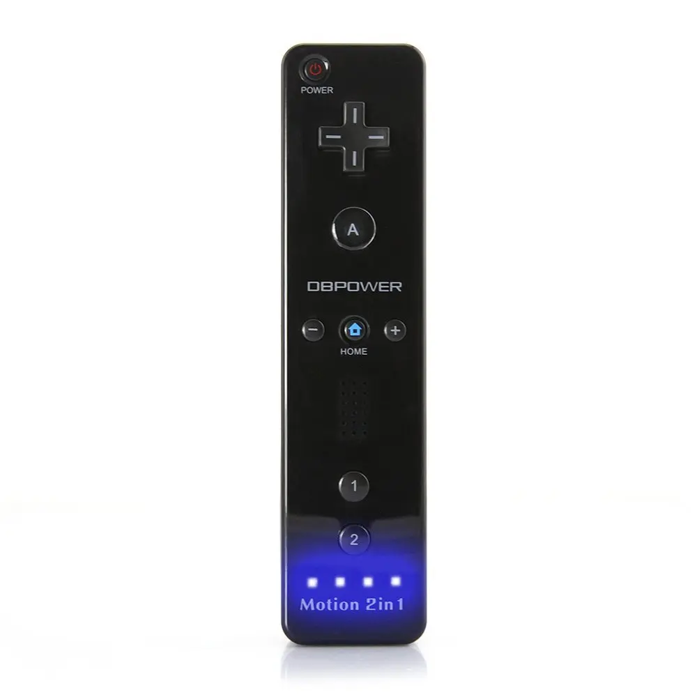 Remoto sem Fio para Wii Construído em Movimento Nunchuk com Case de Silicone à Prova de Choque 2 em 1 Vigrand Preto Controlador Mais 5 Pçs - Image 3