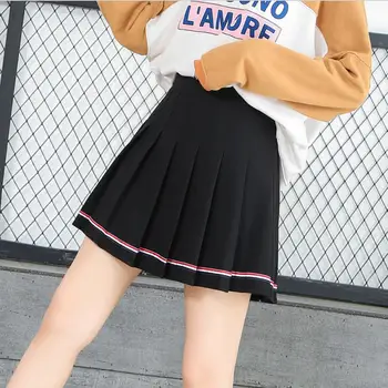 

Student Pleated Skirt High Waist Slim Striped A-Line Summer Women's College Fashion Laptop JK Skirt