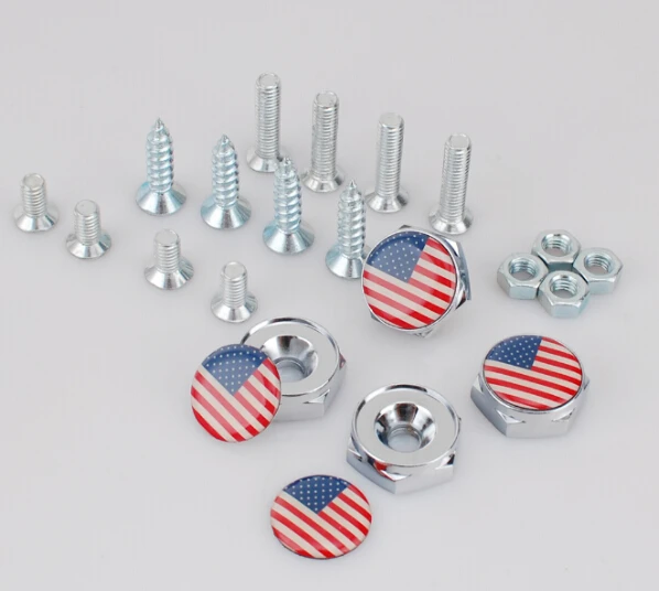 High Quality Auto Stainless steel Car License Plate Bolts Frame Chrome