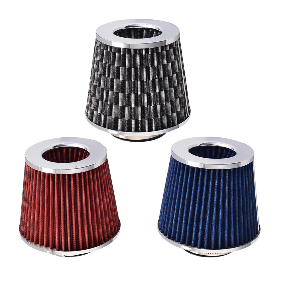Entrada de aire 75mm filtro de aire del coche cono accesorios de automóvil para tomas de aire frío 1 piezas