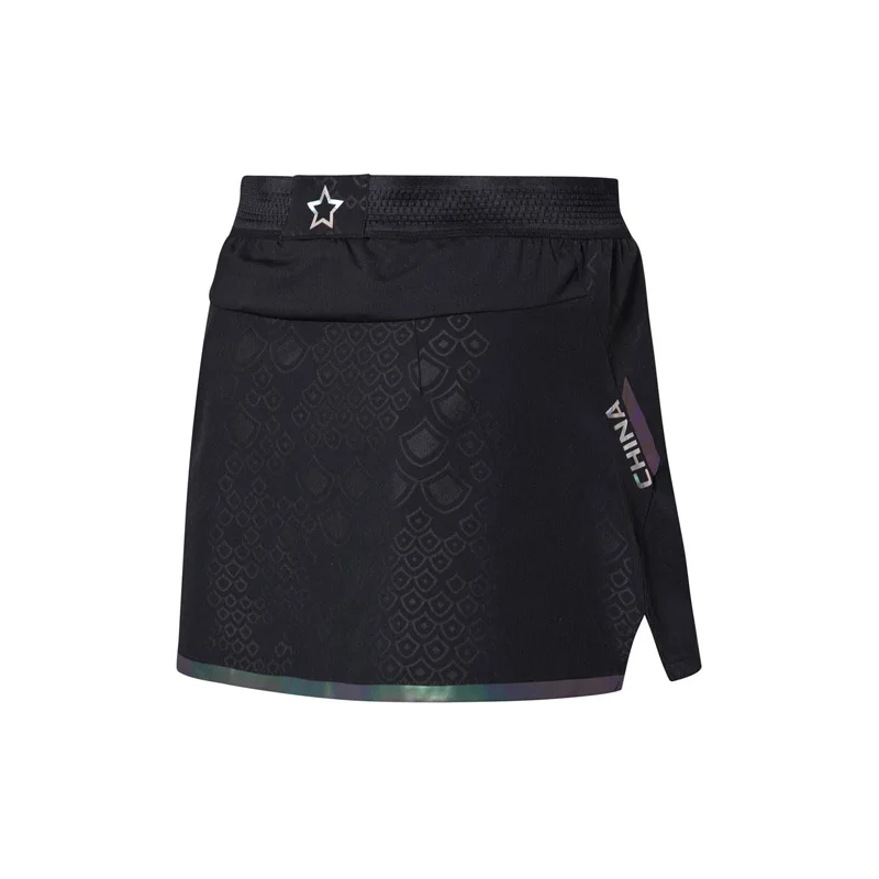 Li Ning Женская юбка для настольного тенниса шорты Стандартная посадка сборной