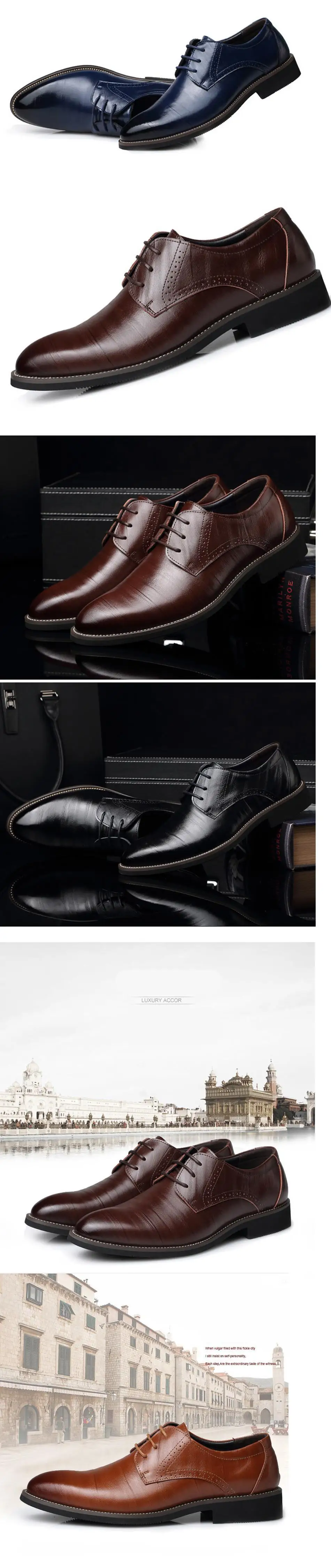 MIUBU Plus Ukuran 38 45 Pria Sepatu Kulit Fashion Wedding Sepatu 1 Sepatu Pria aksesoris lainnya tidak termasuk