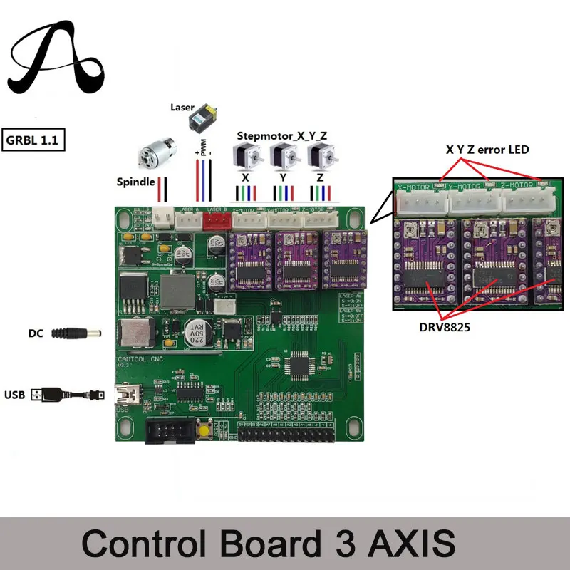 CNC 3018 Pro GRBL управление Diy Мини ЧПУ машина, 3 оси pcb фрезерный станок, древесины маршрутизатор лазерной гравировки, с автономным контроллером