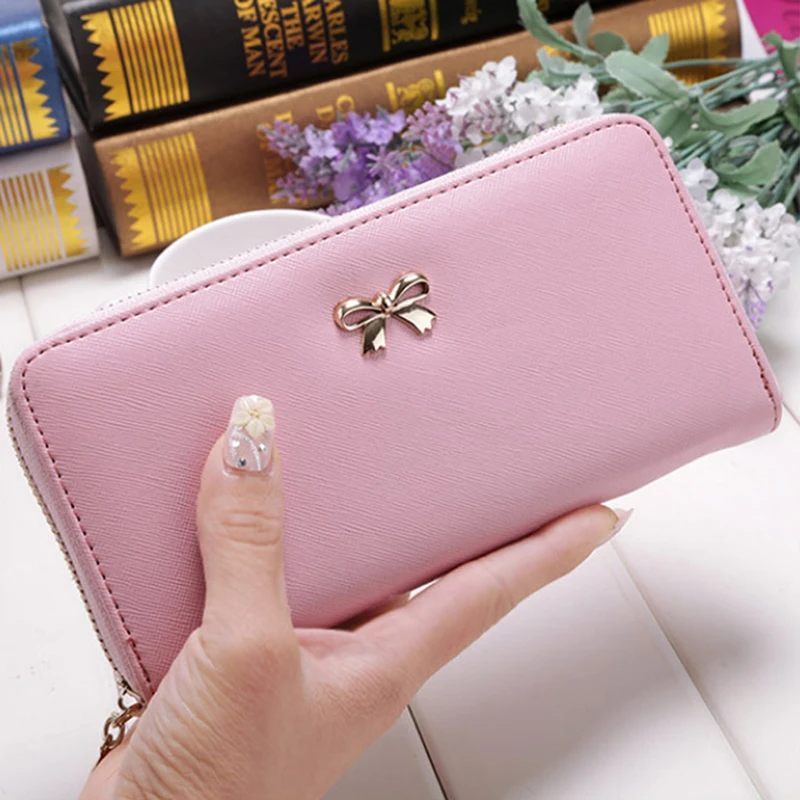 Cards Holder Wallet Ladies Cute Bowknot Women Long Wallet Pure Color Clutch Bag 2019 New PU Leather Purse Phone Card Holder Bag Cards Holder Wallet Ladies Cute Bowknot Women Long Wallet Pure Color Clutch Bag 2019 New PU Leather Purse Phone Card Holder Bag