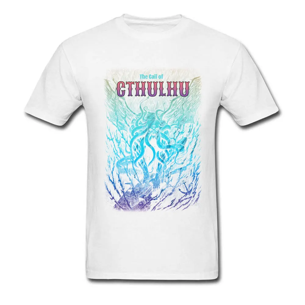 A Beast Nightmare of Cthulhu Design T-shirts for Men Cotton Fabric Autumn Tees Tee Shirt Short Sleeve Hot Sale Round Collar A Beast Nightmare of Cthulhu white