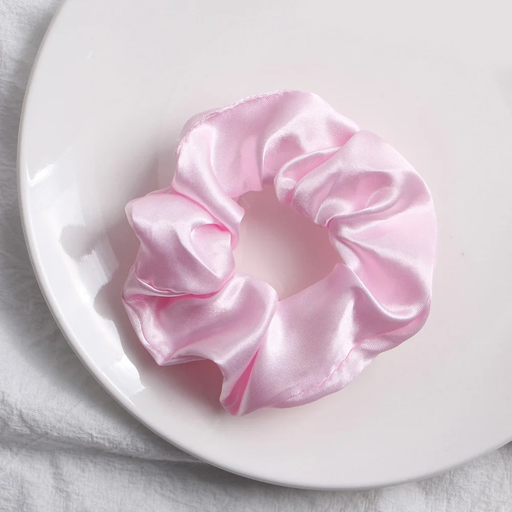 

New Fashion Silky Satin Hair Rings Scrunchies Women Girls Solid Color Elastic Hair Bands Hair Tie Rope Ponytail Hair Accessories