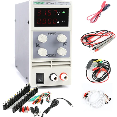 

DC Power Supply 30V 5A Adjustable Digital Voltage Regulated Laboratory Power Supply Phone Repair Tool DC Jack Set 0.01V 0.001A