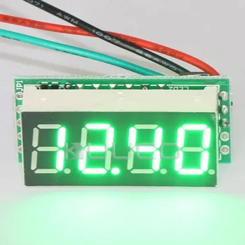 

Digital Voltmeter DC 0 ~30.00V Green Led Display Voltage Meter DC 12V 24V Voltage Monitor for Motor /Motorcycle /Car/Battery etc