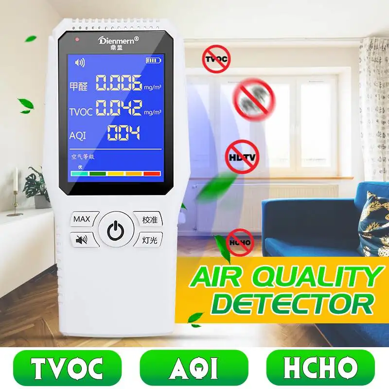 Детектор формальдегида тестовый er HCHO TVOC AQI тест на качество загрязнения воздуха анализ автомобиля бытовой монитор качества воздуха анализатор газа