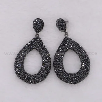 

Fashion hollow drop dangle earrings Black drop earrings Rhinestone earrings party jewelry Gift for girls Wholesale jewelry 2188