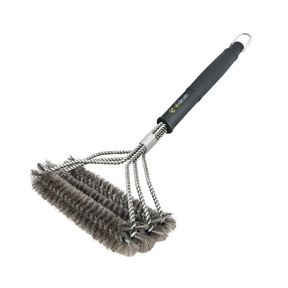 Grill Brush Barbecue Grill BBQ Brush Clean Tool Stainless Steel Wire Bristles Non-stick Cleaning Brushes With Handle