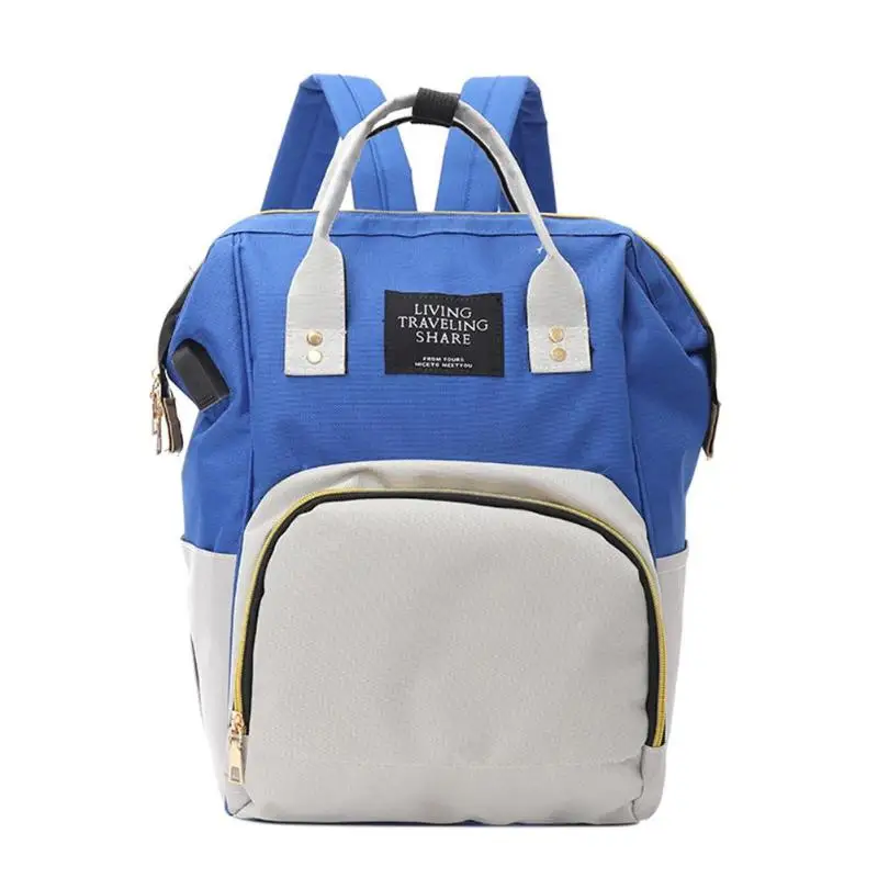 Большая вместительная сумка для подгузников, сумка для подгузников, рюкзак, Детская сумка для женщин, для мам, для беременных, USB порт, рюкзак для путешествий, дизайнерский для ухода за ребенком - Цвет: 15