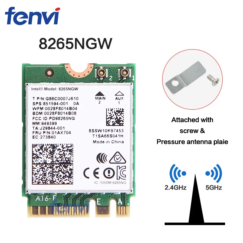 Najtaniej Dwuzakresowy wireless ac 9260NGW NGFF 1.73 gb s 802.11ac karta wifi + Bluetooth dla Intel 9260 8265NGW 7260AC NGFF 2.4G 5G Gaming Wlan