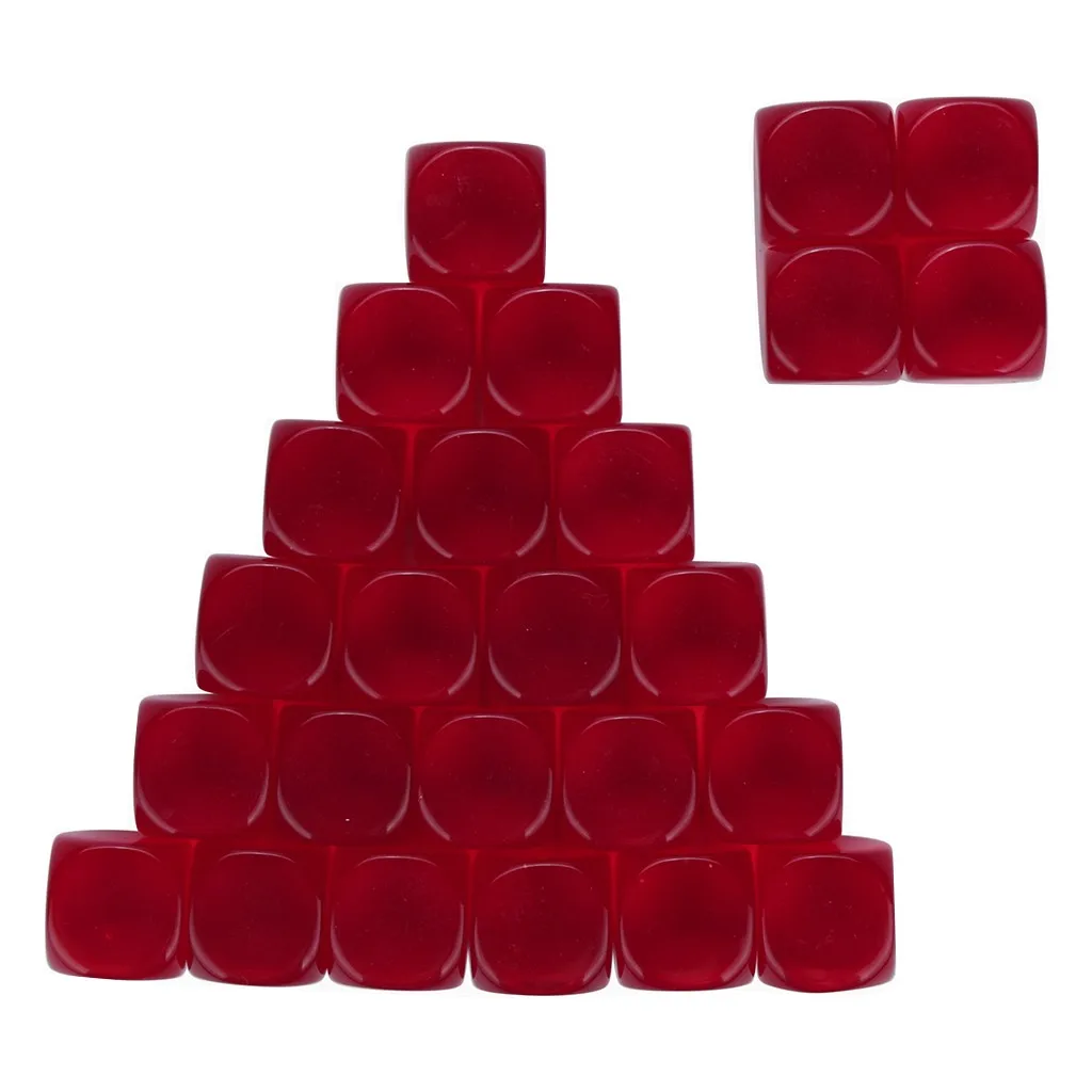 

25PCS/Set 16mm Transparent Counting Cubes Blank Dice New arrived #20181227