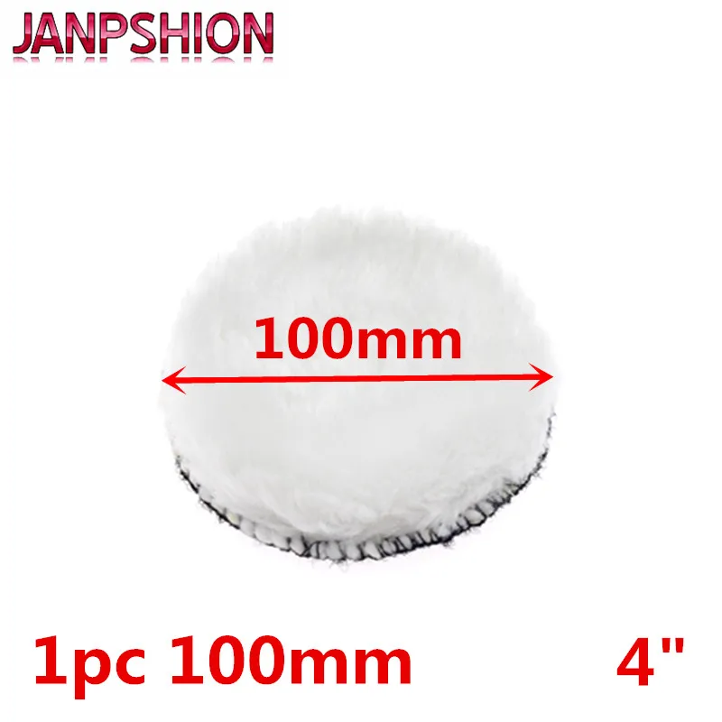 

JANPSHION 100mm 4" inch Wool Polisher Bonnet Car Polishing Pads discs For Car Care hook&loop Self-adhesive wool wheel
