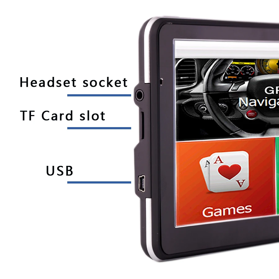 Автомобильный GPS навигатор 7 дюймов Bluetooth 800 МГц 8 ГБ/256 Мб полный Европа/США/Россия