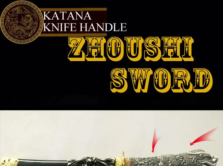 The Katana Tsuka Katana Resin handle Dragon handle Samurai knife accessories